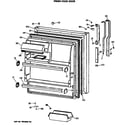 GE TBH18DASMRWH fresh food door diagram