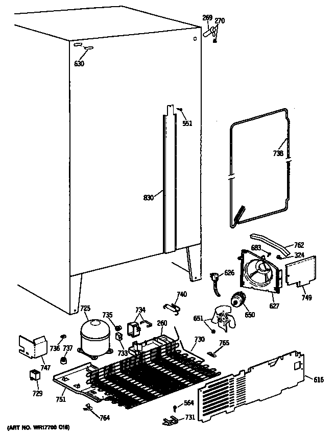 GE TFX24PATABB unit diagram