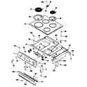 GE JMP28GT1AD cooktop diagram