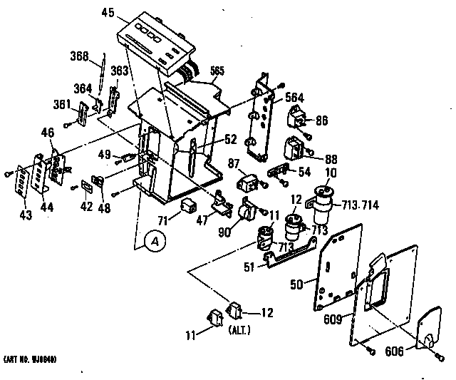 GE AZC309DBV3 interior diagram