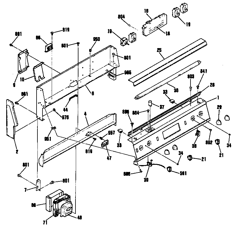 GE JB579GR2WH control panel diagram