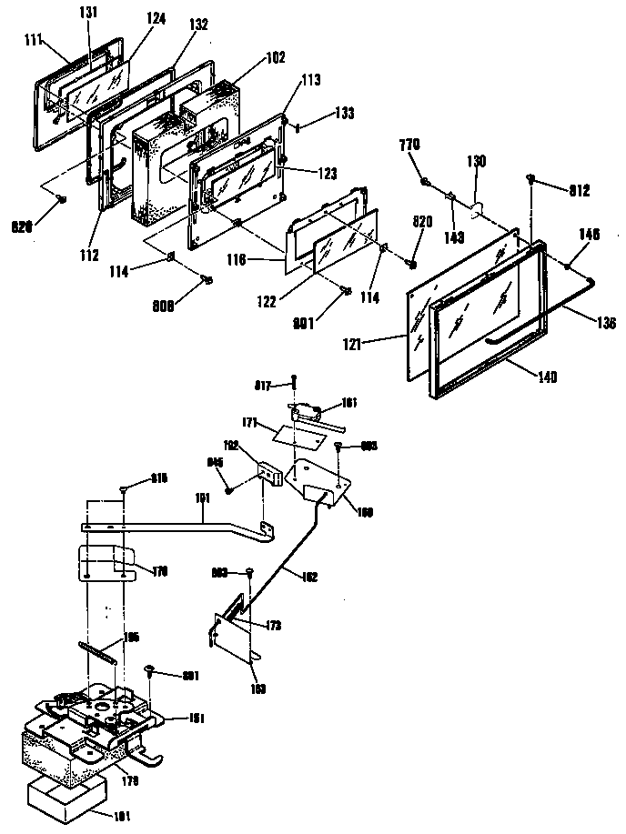 GE JB579GR2WH door diagram