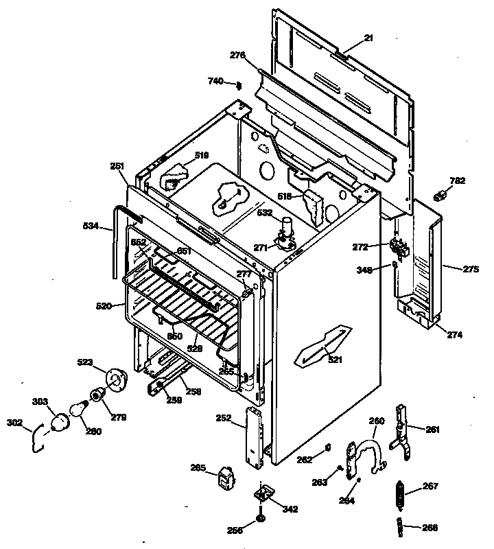 GE JBS27GS2 oven diagram