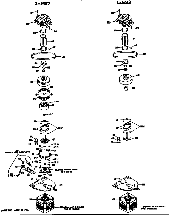 GE WWA6600SALAA 1-speed diagram