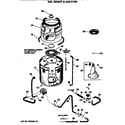 GE WWA3650SALHA tub, basket & agitator diagram