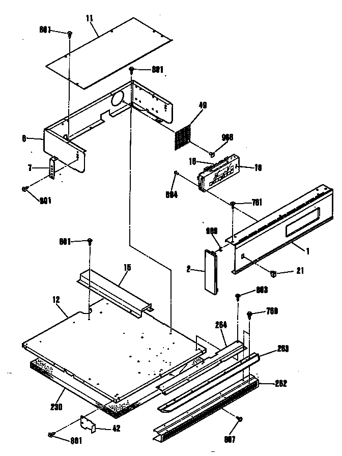 GE JGRC14GEP2BG cabinet diagram