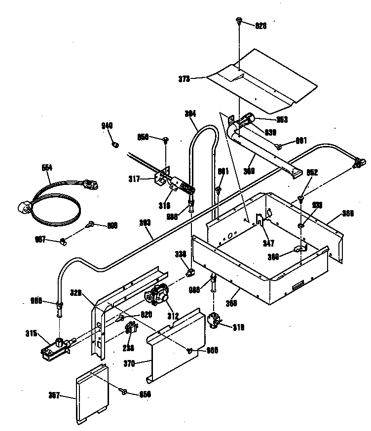 GE JGRC14GEP2BG gas lines diagram