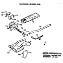 GE DDG9680RDMAA gas valve & burner asm. diagram