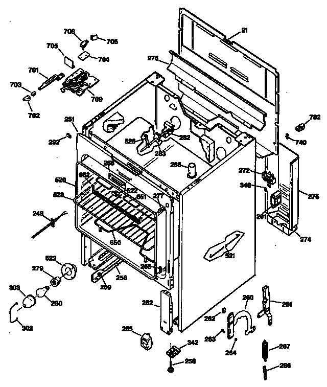 GE JBP48GS2 oven diagram