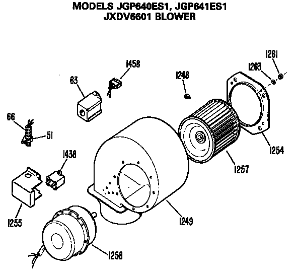 GE JGP641ES1 blower diagram