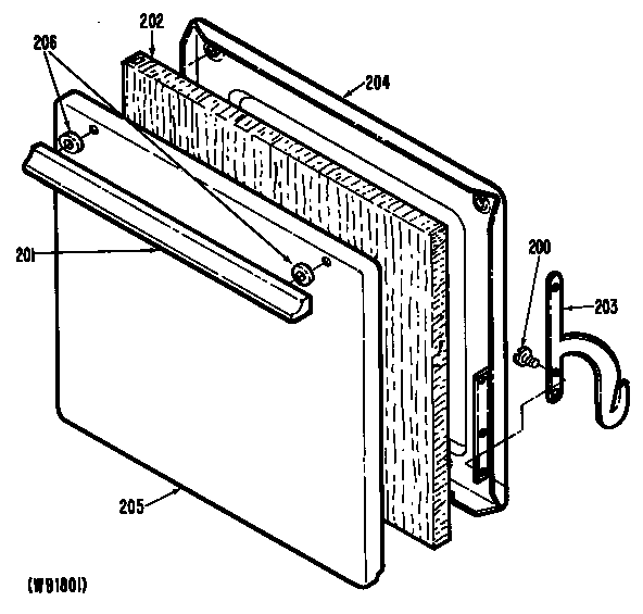 GE JGAS02EN9 door diagram