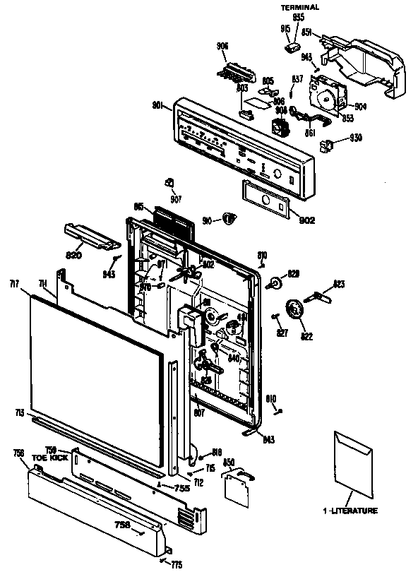 GE GSD500T-55WA door diagram