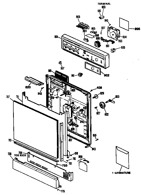 GE GSD400T-60WA door diagram
