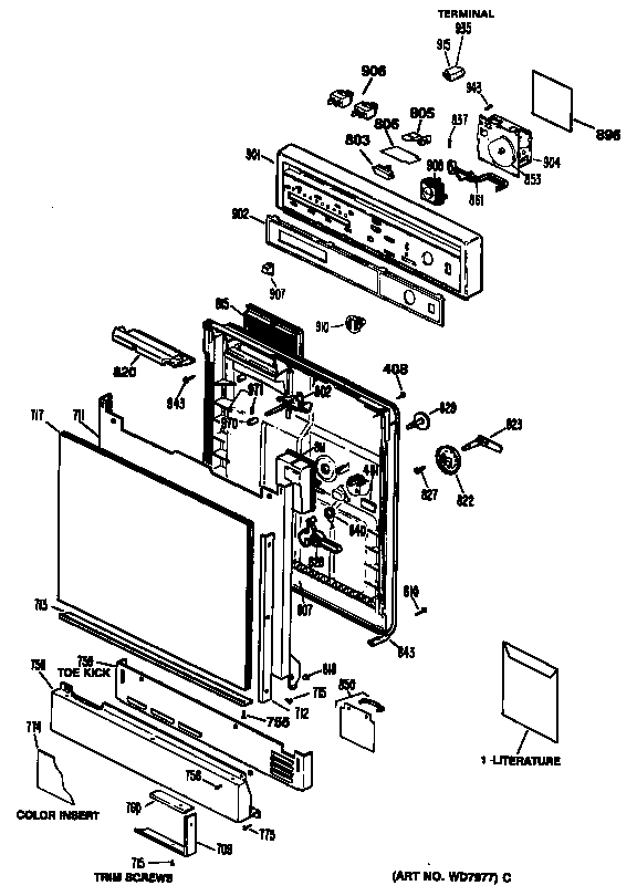 GE GSM603T-60AW door diagram