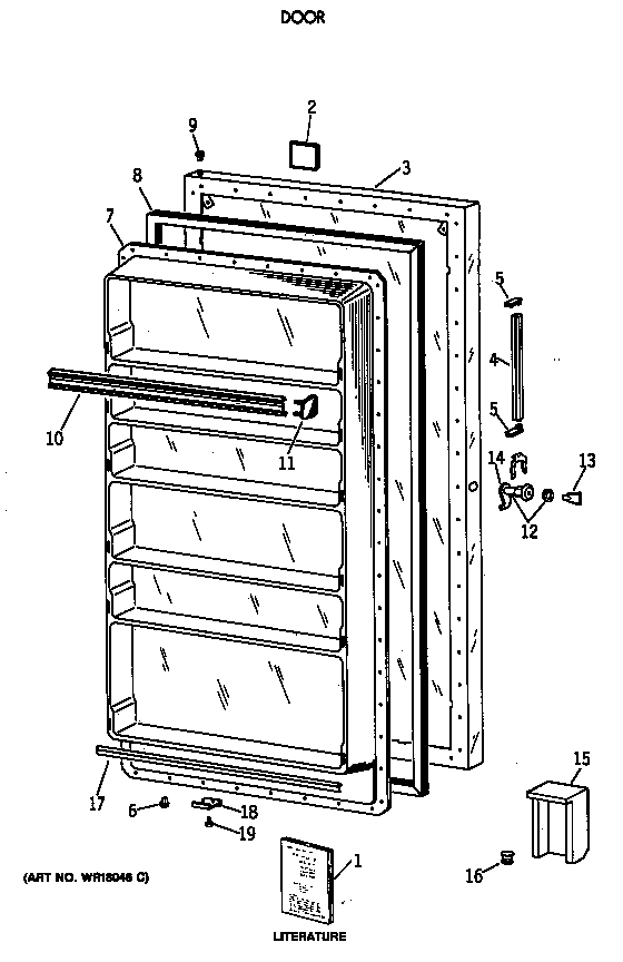 GE FP21DSDRWH door diagram