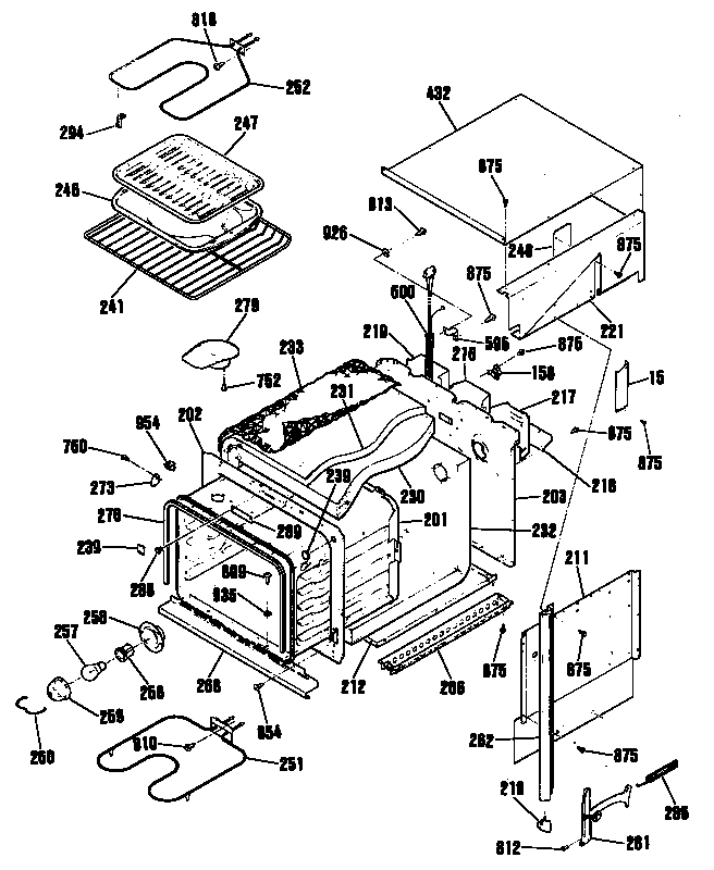 GE JKS05P3WH oven diagram