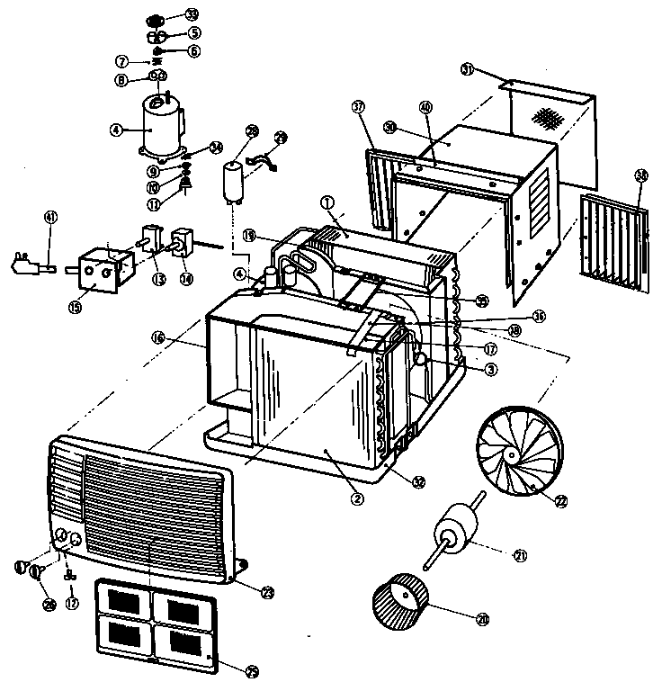 GE ASP05LAS2 air conditioner diagram