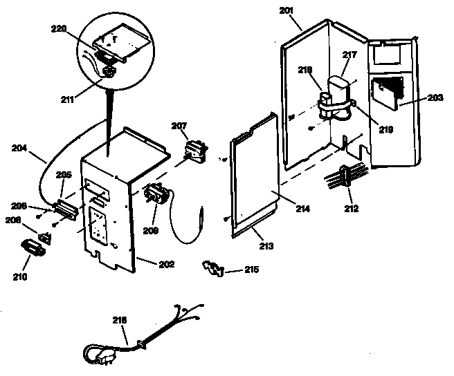 GE AEM15DBV1 interior diagram