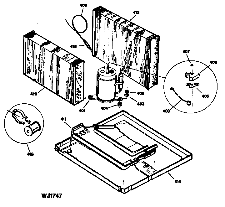 GE AEM15DBV1 interior diagram