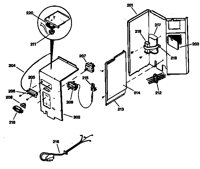 GE AEM23DBR1 interior diagram