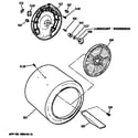 GE DDE9600RFMWW drum diagram
