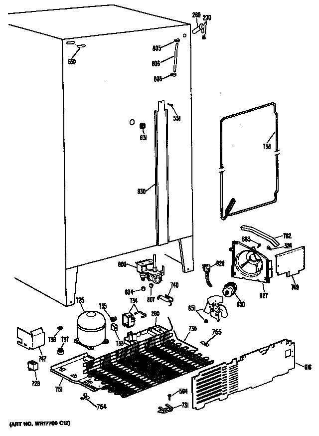 GE TFH24JRSBAD unit diagram