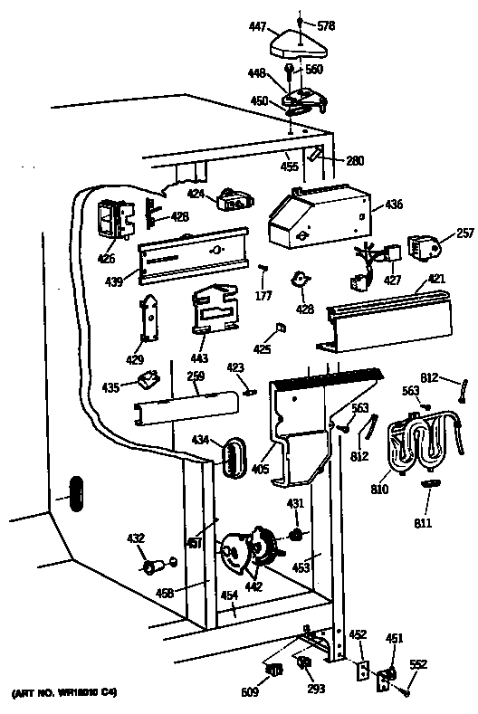 GE TFH24PRSBBB ice container diagram