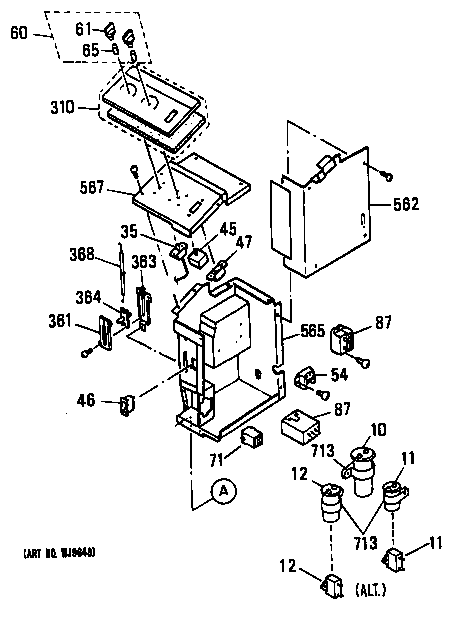 GE AZC206DBV4 interior diagram
