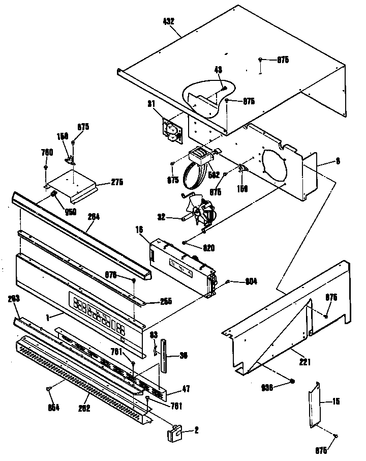 GE JKP54GP4BG cabinet diagram