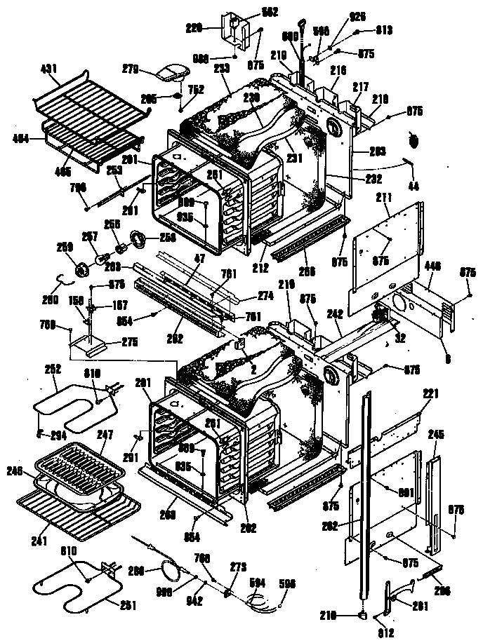 GE JKP54GP4BG ovens diagram