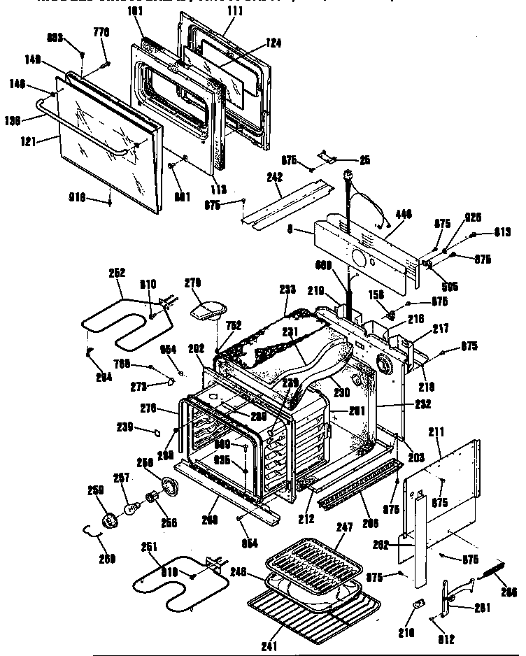 GE JMS10GR2AD door/oven diagram