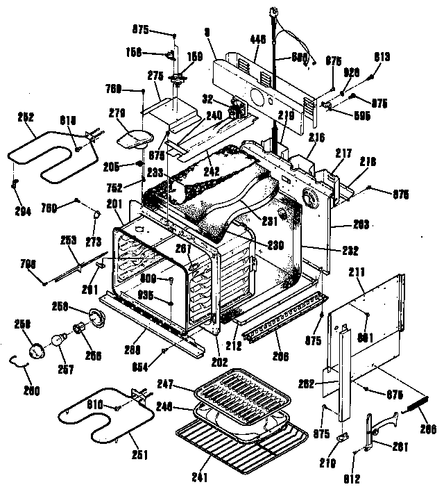 GE JMP29GR3BK oven diagram