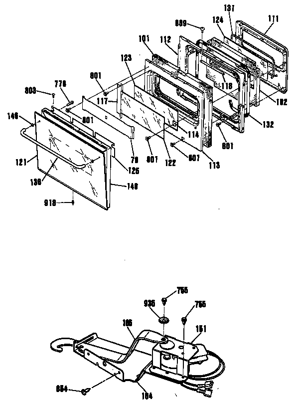 GE JMP29GR3BK door/lock diagram
