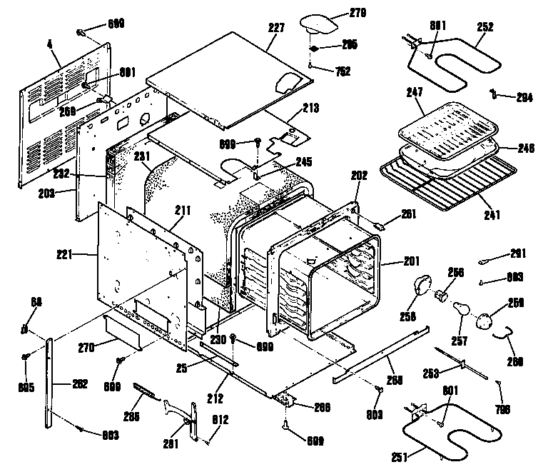 GE JRP14GP4BG oven diagram