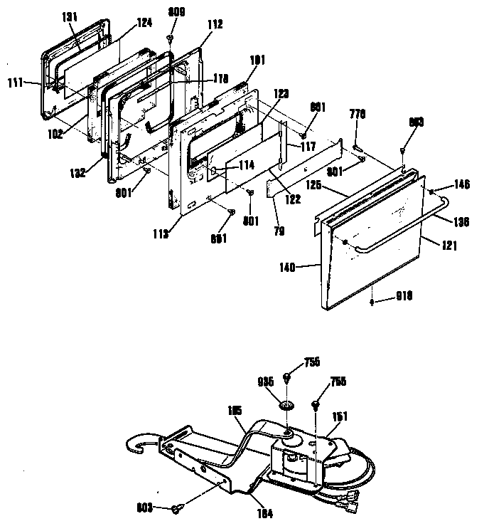 GE JRP14GP4BG door/lock diagram