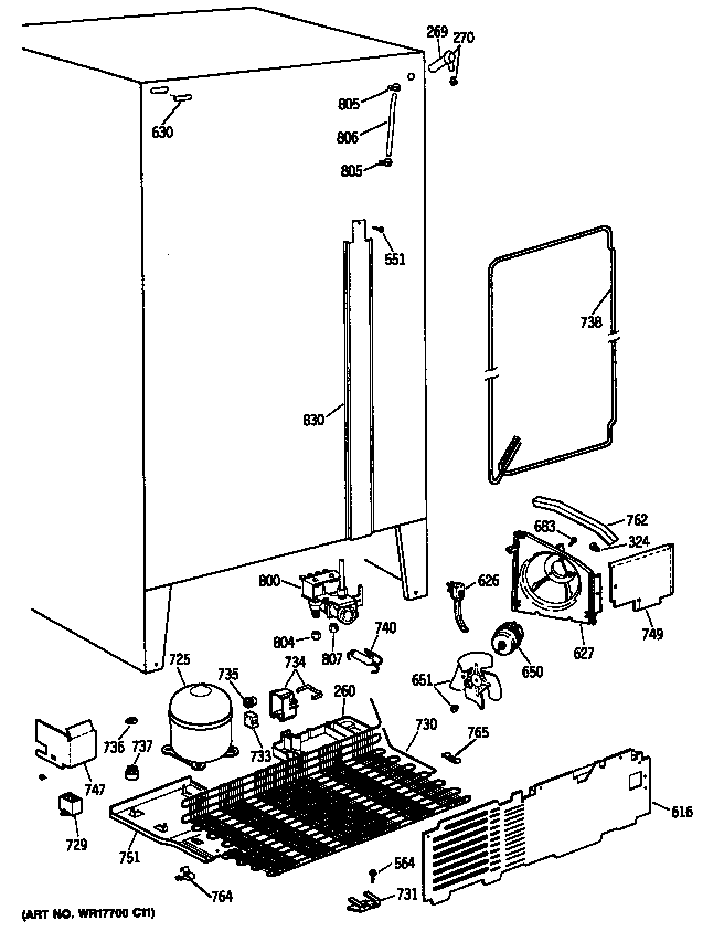 GE TFX24JRSBWH unit diagram