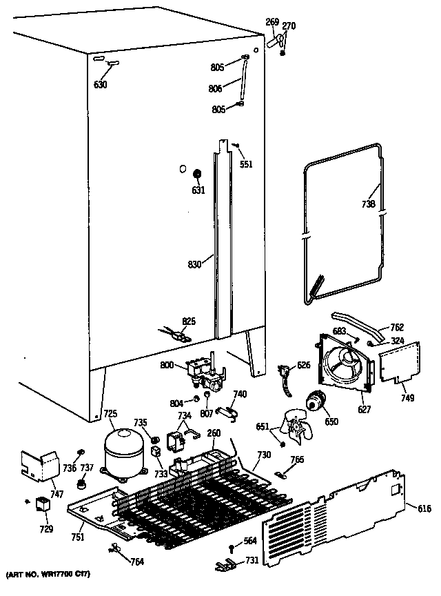 GE TFX24ZFSBWH unit diagram