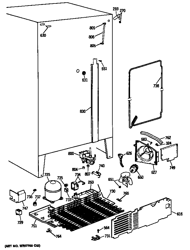 GE TFX27ZRSBWW unit diagram