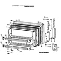 GE TBX21DASRRWH freezer door diagram