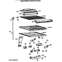 GE TBX21DASRRWH compartment separator parts diagram
