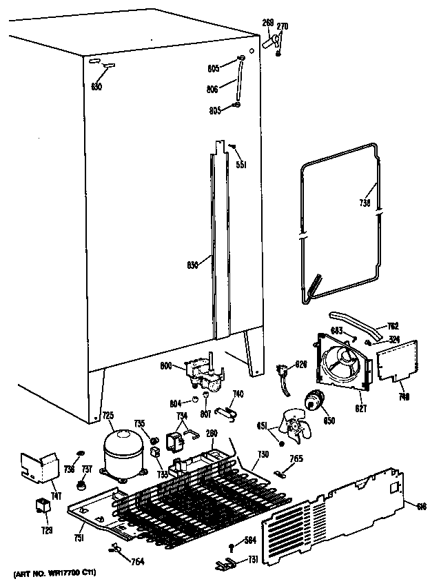 GE TFC22PRSBBB unit diagram