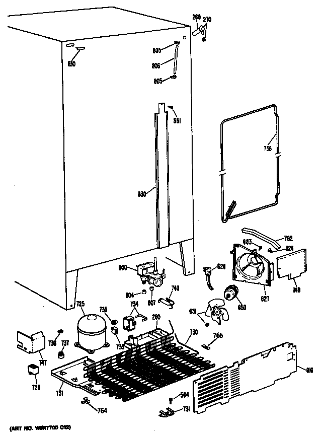 GE TFC22ZRSBWW unit diagram