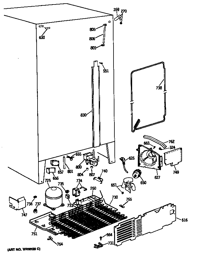 GE TFG20JRSCWW unit diagram