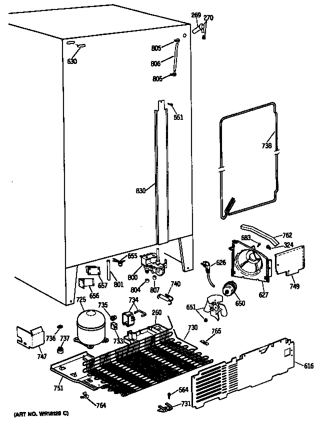 GE TFG22PRSCWW unit diagram