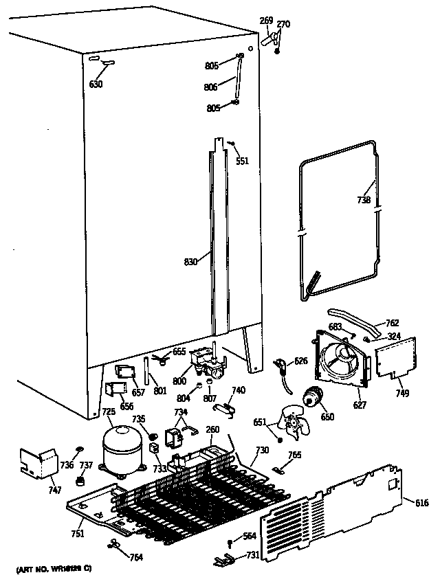 GE TFG27PRSCWW unit diagram