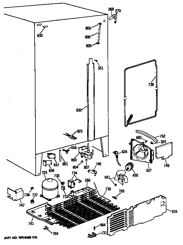 GE TFG27ZFSCWH unit diagram