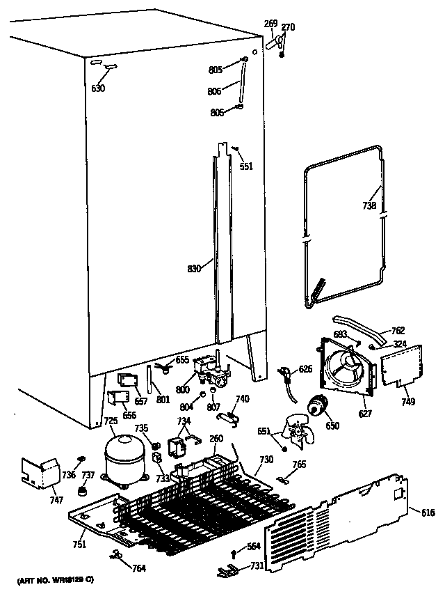 GE TFK22PRSCAA unit diagram