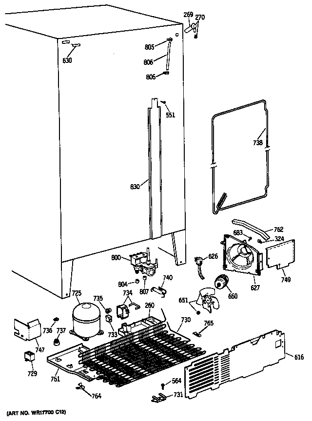 GE TFH22JRSMWH unit diagram