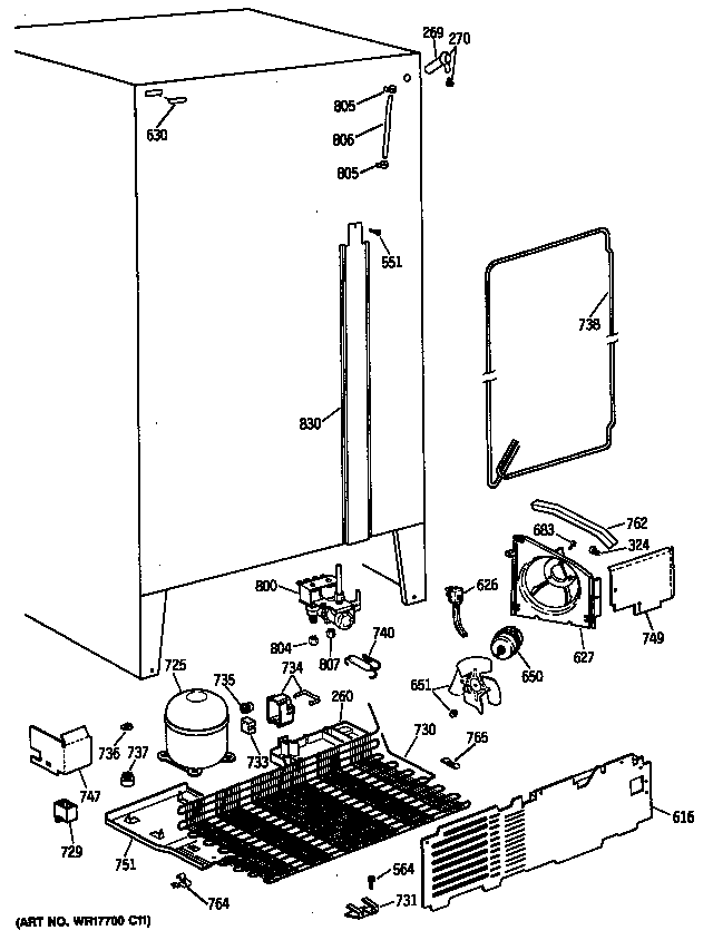 GE TFX22SRSMWH unit diagram