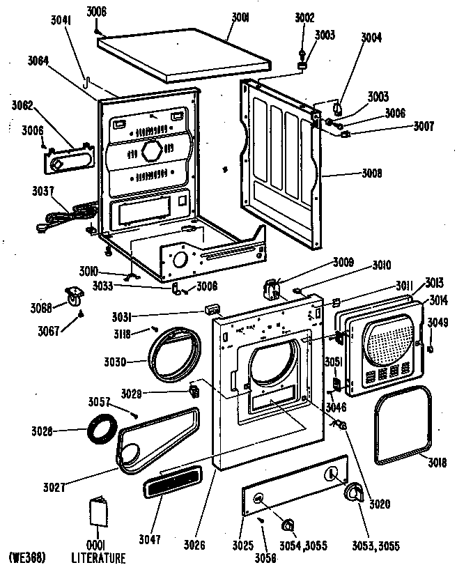 GE DDP1370SBM door diagram